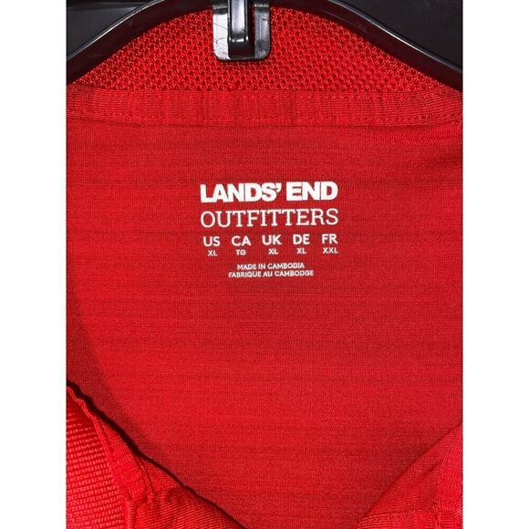 Lands End outfitters red polo shirt, short sleeves, golf Size XL - Picture 3 of 6
